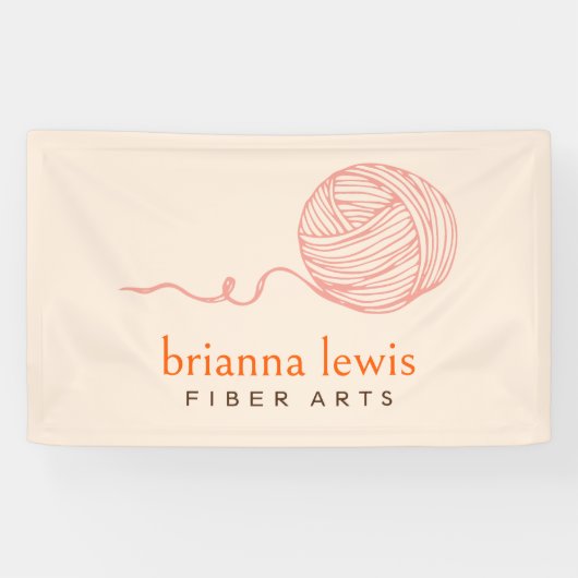 Vezelkunstenaar Moderne Garenmarkt Banner (Horizontaal)