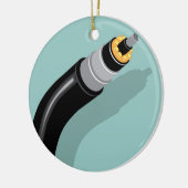 Vezeloptische kabel keramisch ornament (Links)