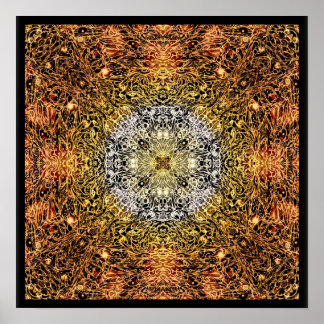 Vezels van Light Mandala Poster