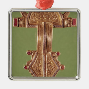 Vezelvlies met kop van vogels metalen ornament