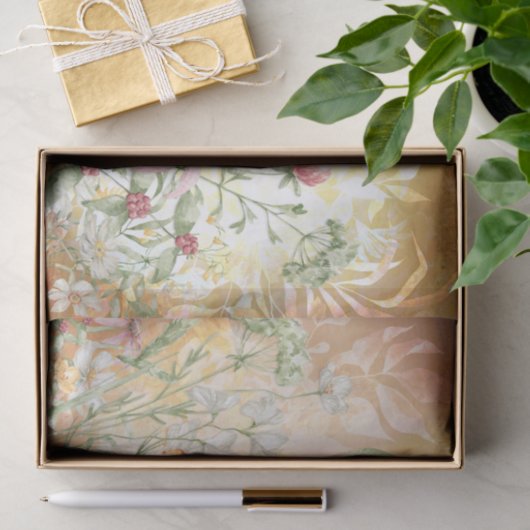 Vezelvlinderdeeg van Floral Tissuepapier (Geschenk)