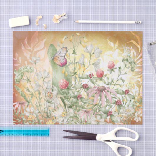 Vezelvlinderdeeg van Floral Tissuepapier (Craft)