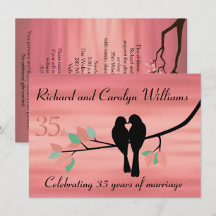 Vezelvogels 35e Jubileum feestdag Kaart