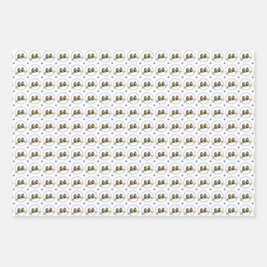 Vezelvogels op een kersenbloesems inpakpapier vel (Voorkant)