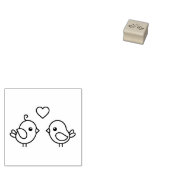 Vezelvogels - Paar van Cartoons van de Cute Birds Rubberstempel (Gestempeld)