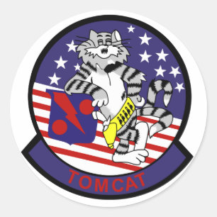 VF-11 Rode rimpels Ronde Sticker