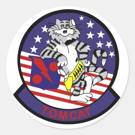 VF-11 Rode Rippers Ronde Sticker (Voorkant)