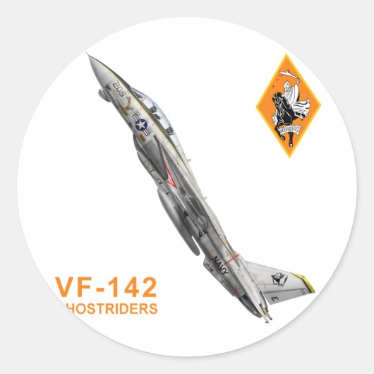 VF-142 Ghostriders Ronde Sticker (Voorkant)