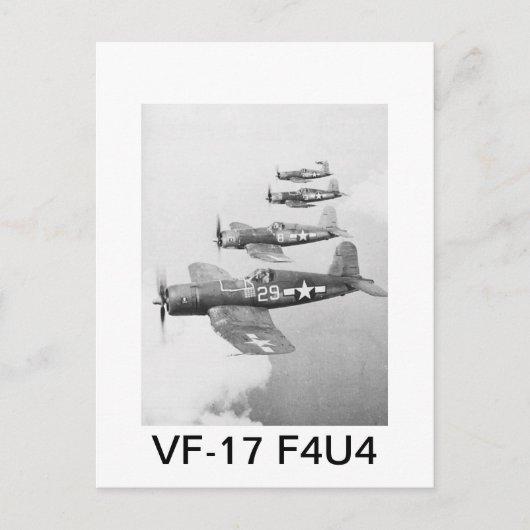 VF-17 F4U4 CORSAIRS BRIEFKAART (Voorkant)