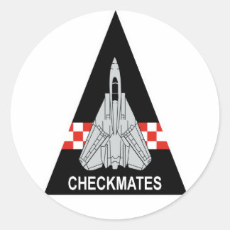VF-211 Vechtende Checkmates Ronde Sticker
