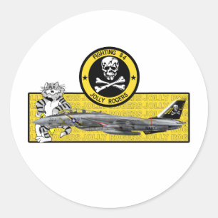 VF-84 JOLLY ROGERS F-14 TOMCAT RONDE STICKER