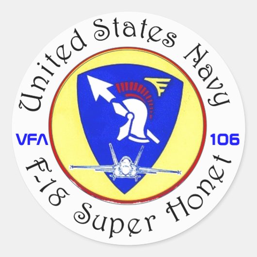 VFA-106 GLADIATOREN RONDE STICKER (Voorkant)