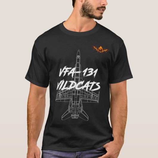 VFA-131 WILDCATS AIM-120 Black-out T-shirt (Voorkant)
