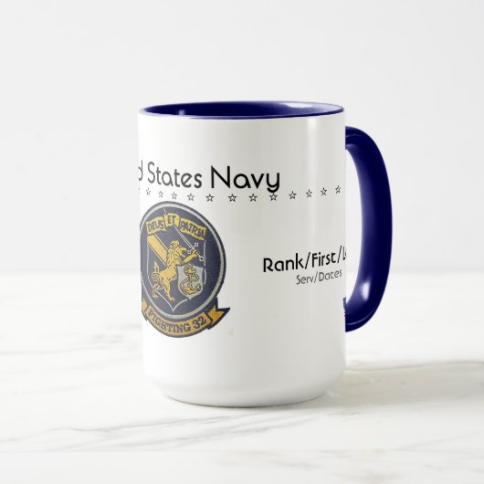 VFA-32 "Strijd tegen zwaardmannen" Mok (Voorkant rechts)