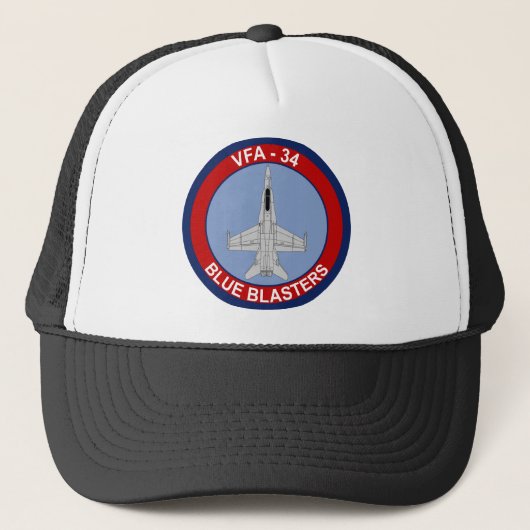 VFA - 34 Fighter Squadron - Blue Blasters Trucker Pet (Voorkant)