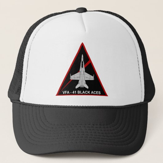 VFA - 41 Fighter Squadron Black Aces 3 Trucker Pet (Voorkant)