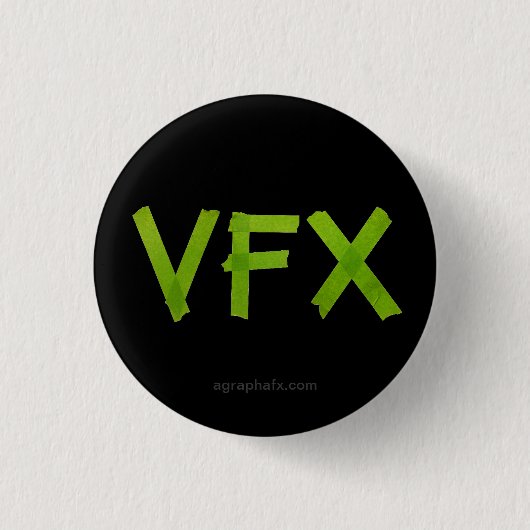 VFX Green Ronde Button 3,2 Cm (Voorkant)