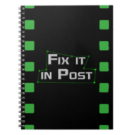 VFX-laptop met "Repareren in Post" Notitieboek