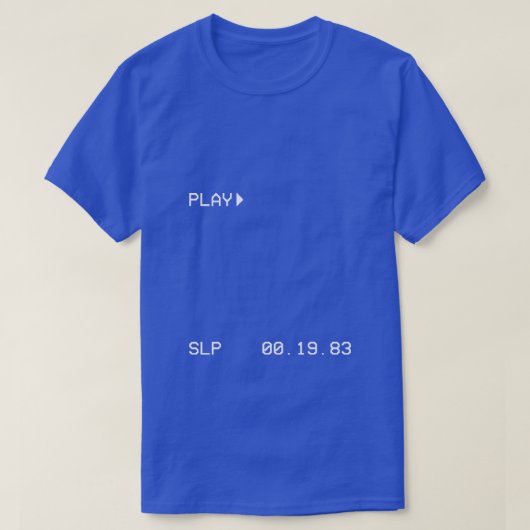 VHS Blue Screen Retro T-Shirt (Design voorkant)