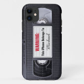  VHS Cassettebandje Gepersonaliseerde Naam Tekst Case-Mate iPhone Case (Achterkant)
