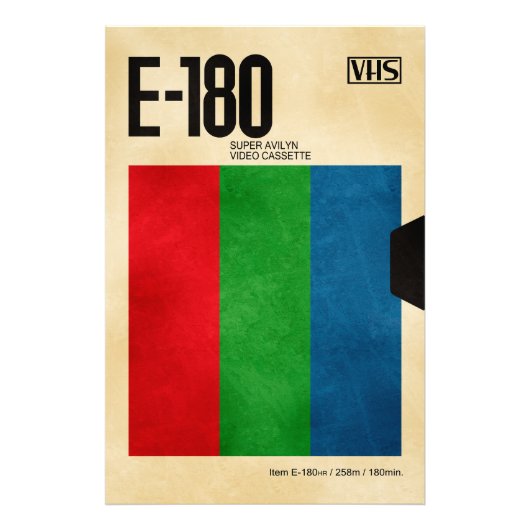 VHS E-180 - 80s Foto Afdruk (Voorkant)