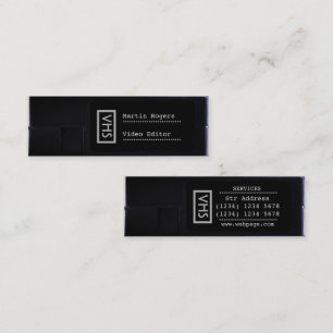 VHS faux ziet er grappig uit Mini Visitekaartje