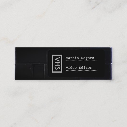 VHS faux ziet er grappig uit Mini Visitekaartje (Voorkant)