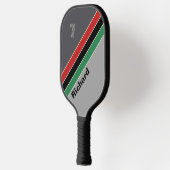  VHS Gestreept met Aantal en Naam Pickleball Paddle (Links)