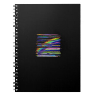 VHS Glitchcore Rainbow Window Notitieboek