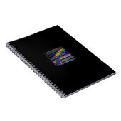 VHS Glitchcore Regenboogvenster Notitieboek (Rechterzijde)