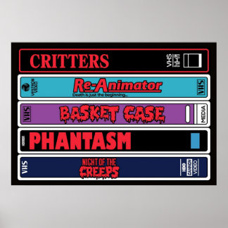VHS Klassieke stapel Poster