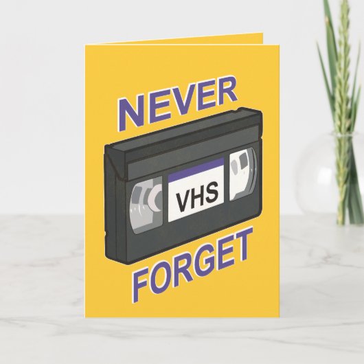 VHS, nooit vergeten Kaart (Voorkant)