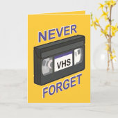 VHS, nooit vergeten Kaart (Gele Bloem)