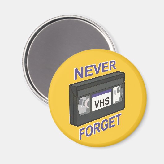 VHS, nooit vergeten Magneet (Voorkant / Achterkant)