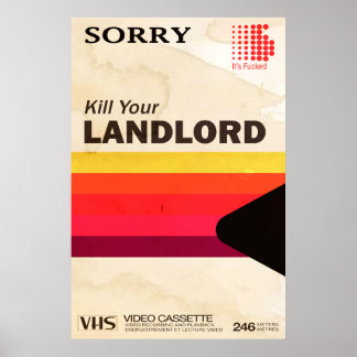  VHS Retro Parody Vaporwave Anticapitalist Poster