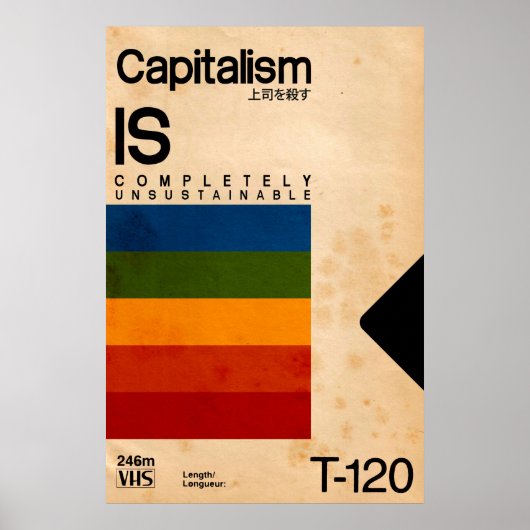VHS Retro Vaporwave Parody Anticapitalism Poster (Voorkant)