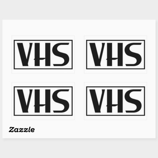 VHS-Stickers Rechthoekige Sticker (Vel)