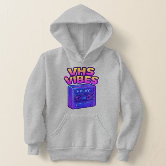 VHS Vibes Retro Neon Hoodie (Laagn)