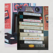 VHS Video Tape Terug naar jaren 80 Verjaardag Uitn Kaart (Voorkant / Achterkant)