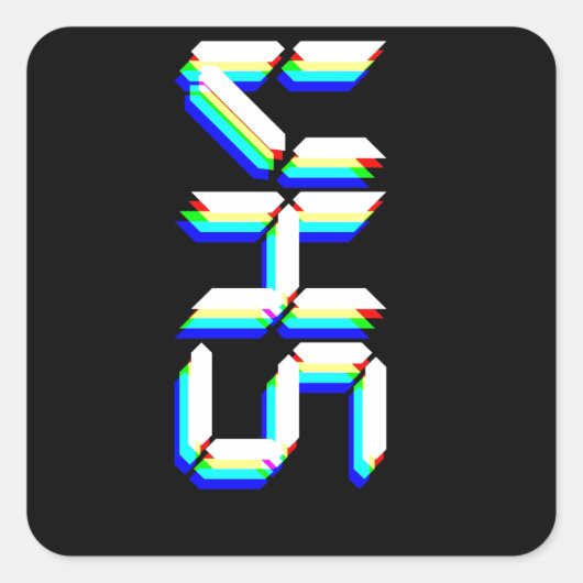 VHS VIERKANTE STICKER (Voorkant)