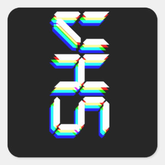 VHS VIERKANTE STICKER