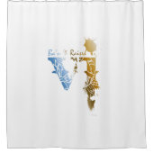 VI Ba'n en verhoogde douchergordijn Douchegordijn (Voorkant)