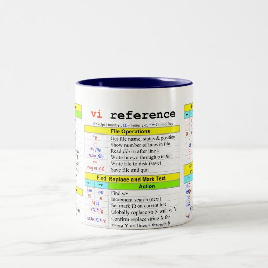 vi snelverwijzing tweekleurige koffiemok (Center)