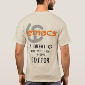 VI versus Emacs T-shirt (Achterkant)