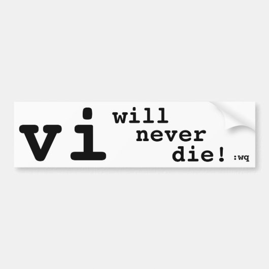 vi zal nooit sterven! bumpersticker (Voorkant)