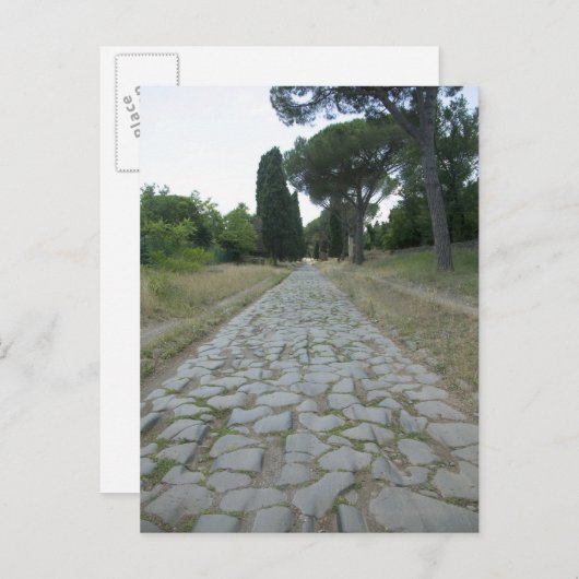Via Appia Appian way, roman roadway Briefkaart (Voorkant / Achterkant)