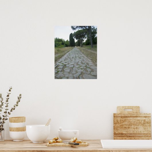 Via Appia Appian way, roman roadway Poster (Keuken)