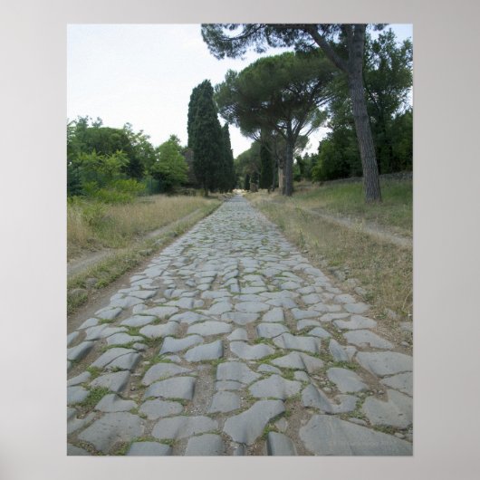 Via Appia Appian way, roman roadway Poster (Voorkant)