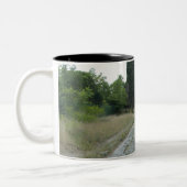 Via Appia Appian way, roman roadway Tweekleurige Koffiemok (Links)