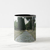 Via Appia Appian way, roman roadway Tweekleurige Koffiemok (Center)